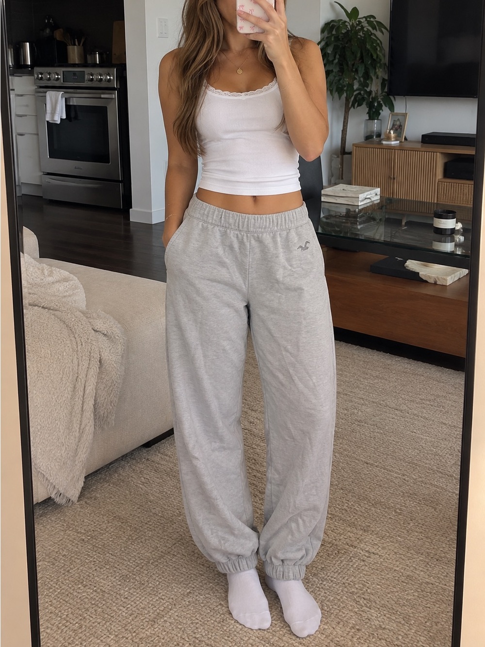 Hollister women’s Light Gray Sweatpants